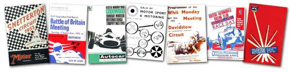 Race meeting programme covers